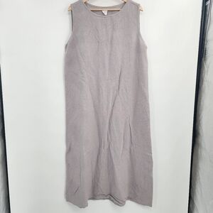 Eileen Fisher Linen Blend Sleevless Maxi Dress